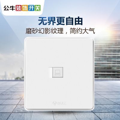 公牛G18白86型网口信息面板 家居网络布线的理想选择